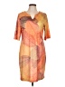 Unbranded Graphic Orange Casual Dress Size L - photo 1