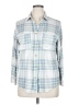 C&C California Plaid Blue 3/4 Sleeve Blouse Size XL - photo 1