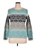 Talbots Print Blue Pullover Sweater Size XL Petite - photo 1