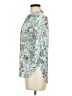 Cals 100% Rayon Floral Teal 3/4 Sleeve Blouse Size M - photo 5