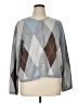 CeCe Argyle Gray Pullover Sweater Size XL - photo 1