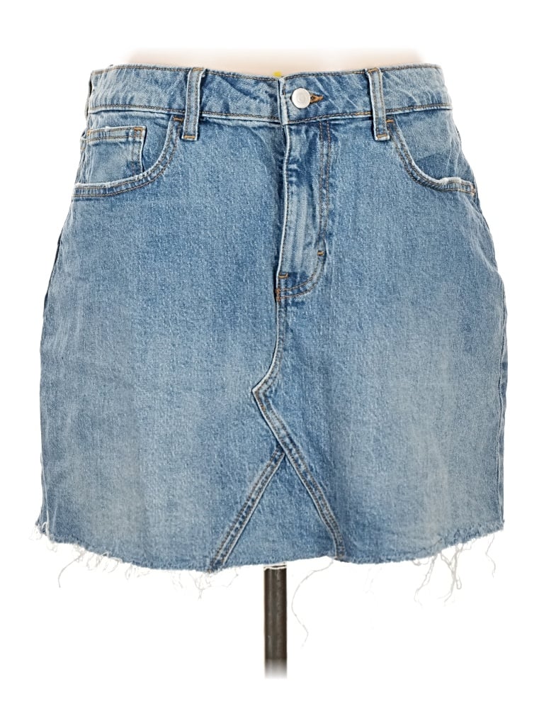 Pre-owned The Drop Denim Skirt In Blue