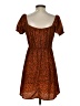 Trixxi 100% Polyester Animal Print Orange Casual Dress Size S - photo 2