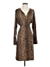 MICHAEL Michael Kors Animal Print Brown Casual Dress Size S (estimated) - photo 1