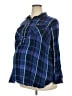 Isabel Maternity 100% Rayon Blue Long Sleeve Blouse Size XXL Maternity - photo 1