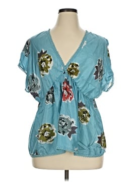 Johnny Was Short Sleeve Silk Top (view 1)