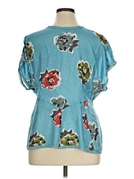 Johnny Was Short Sleeve Silk Top (view 2)