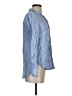 H&M 100% Linen Stripes Blue Long Sleeve Button-Down Shirt Size XS - photo 4