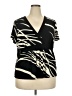 New Directions Black Short Sleeve Blouse Size 2X - photo 1