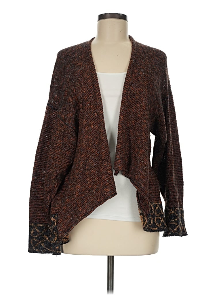 Pre-owned Assorted Brands Cardigan Sweater In Brown