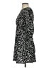 Topshop 100% Polyester Print Black Casual Dress Size 4 - photo 5