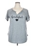 Bobeau Gray Short Sleeve Henley Size 1X - photo 1