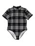 Shein Curve Houndstooth Black Bodysuit Size 14 Plus (1) - photo 1