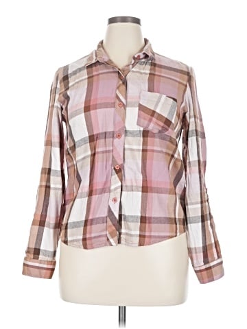 Wrapper 3/4 Sleeve Button-Down Shirt (view 1)