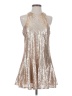 Free People 100% Polyester Metallic Silver Cocktail Dress Size XS - photo 1