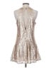 Free People 100% Polyester Metallic Silver Cocktail Dress Size XS - photo 2