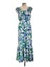 IMAN Tropical Blue Casual Dress Size L (petite) - photo 2