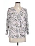 H&M 100% Polyester Gray 3/4 Sleeve Blouse Size L - photo 1