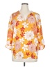 DR2 100% Polyester Orange 3/4 Sleeve Blouse Size XL - photo 1