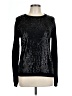 XXI 100% Cotton Metallic Black Pullover Sweater Size L - photo 1