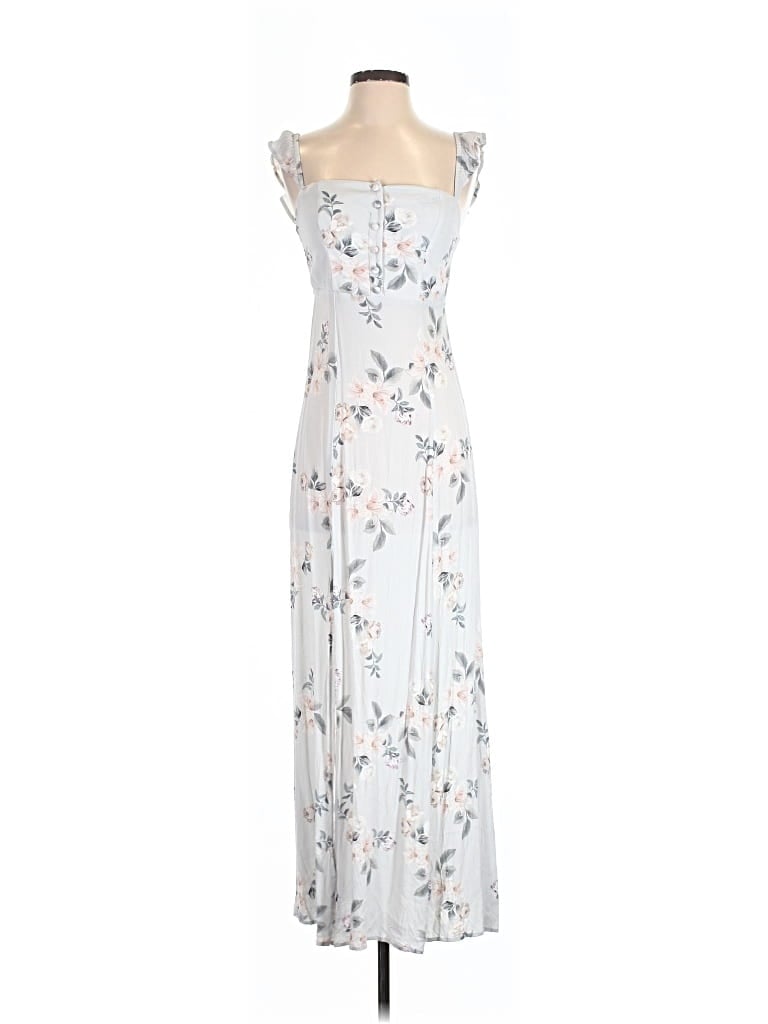 Pre-owned Flynn Skye Casual Dress In White