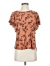 Potter's Pot 100% Rayon Brown Short Sleeve Blouse Size S - photo 1
