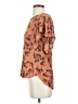 Potter's Pot 100% Rayon Brown Short Sleeve Blouse Size S - photo 5