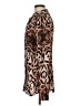 Alberto Makali 100% Polyester Animal Print Brown Long Sleeve Blouse Size M - photo 6