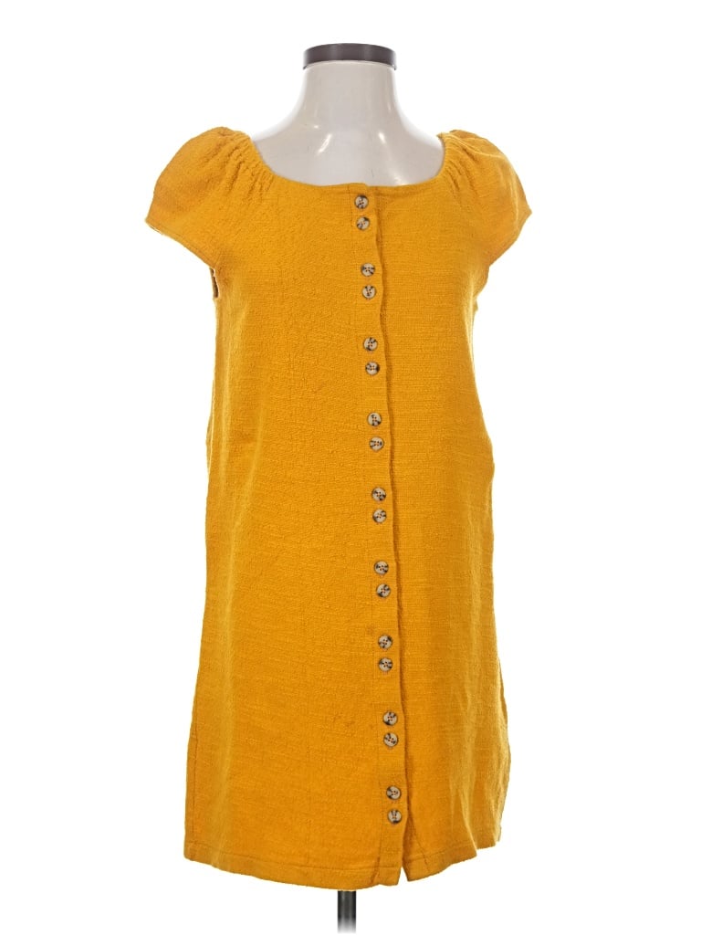 Pre-owned Texture & Thread Madewell Casual Dress In Yellow