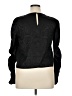 River Island Black Long Sleeve Blouse Size 14 - photo 2