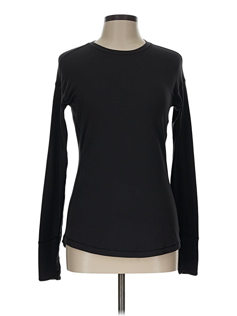 Pre-owned Lululemon Athletica Long Sleeve T-shirt In Black