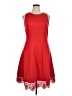 Donna Ricco Solid Red Cocktail Dress Size 14 - photo 1
