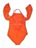 Old Navy Solid Orange One Piece Swimsuit Size M - photo 2
