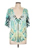 Chico's Teal Short Sleeve Blouse Size S - photo 1