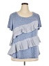 Lane Bryant Blue Short Sleeve Top Size 22 - 24 Plus - photo 1