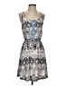 Unbranded Graphic Silver Cocktail Dress Size S (estimated) - photo 1