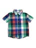Joules 100% Cotton Plaid Green Short Sleeve Button-Down Shirt Size 4T - photo 1