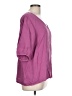 Mod-O-Doc 100% Cotton Purple 3/4 Sleeve Blouse Size Lg (3) - photo 4