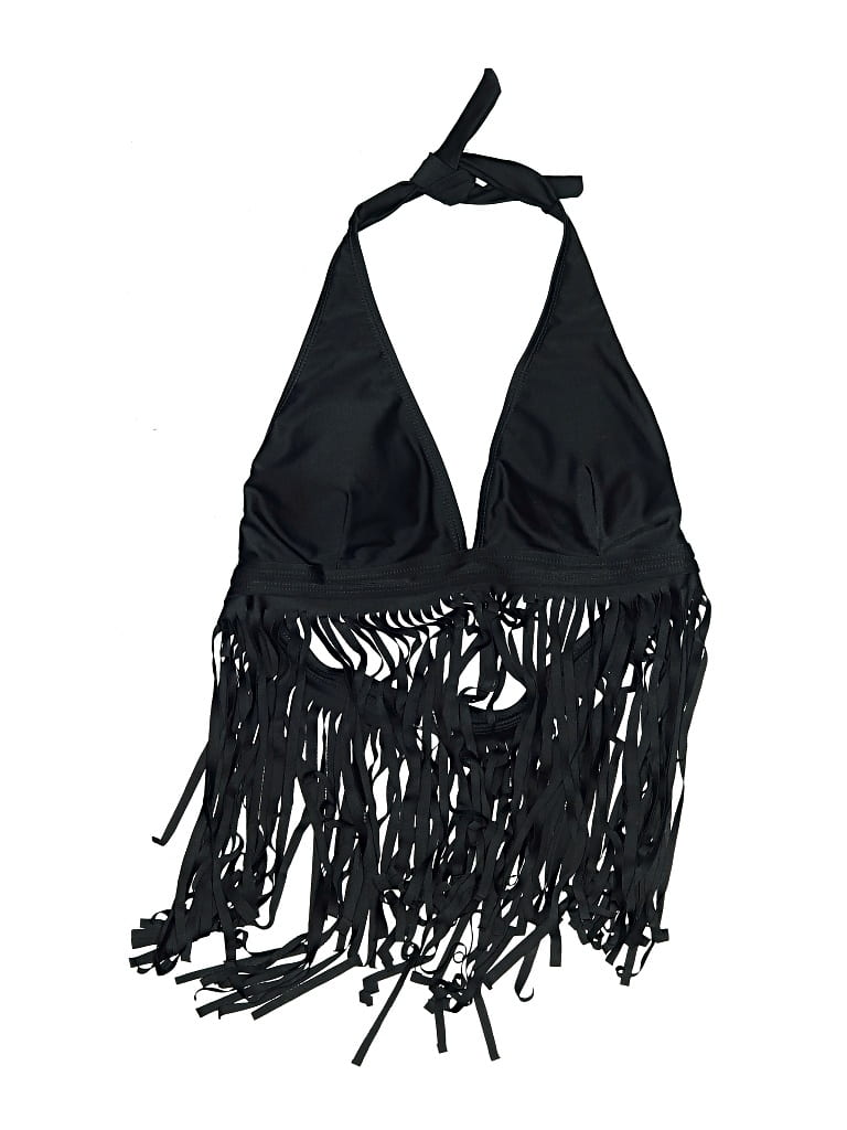 Pre-owned Unbranded Swimsuit Top Black Swimwear