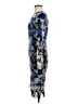FUZZI Paisley Blue Cocktail Dress Size M - photo 5