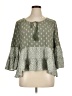 Mudd 100% Rayon Green 3/4 Sleeve Blouse Size XL - photo 1