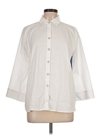 Foxcroft 3/4 Sleeve Button-Down Shirt (view 1)