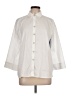 Foxcroft Solid White 3/4 Sleeve Button-Down Shirt Size L - photo 1
