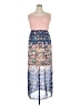 Maurices 100% Polyester Print Blue Cocktail Dress Size 14 (0) - photo 1