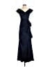 Xscape Solid Blue Cocktail Dress Size 4 - photo 1