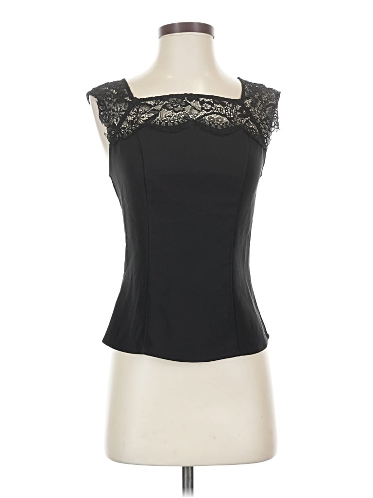 Pre-owned Bebe Sleeveless Blouse In Black