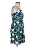 Old Navy 100% Rayon Floral Blue Cocktail Dress Size S - photo 4