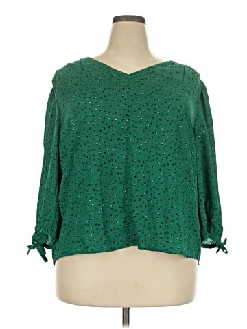 Olivia Grey 3/4 Sleeve Blouse (view 1)
