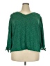 Olivia Grey 100% Polyester Green 3/4 Sleeve Blouse Size XXL - photo 1