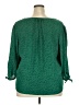 Olivia Grey 100% Polyester Green 3/4 Sleeve Blouse Size XXL - photo 2